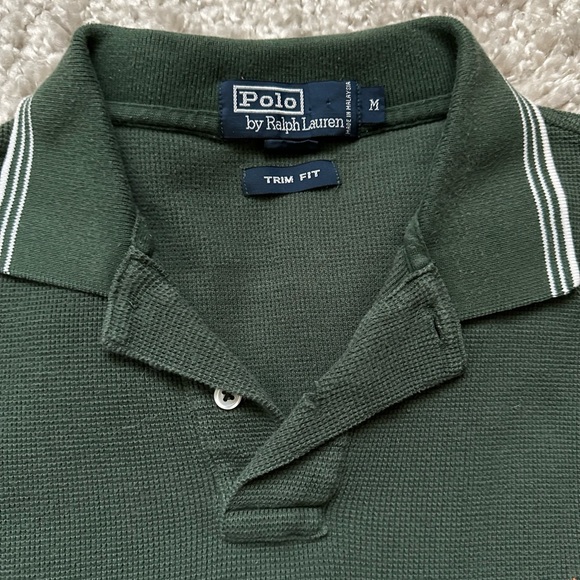 Vintage waffle knit Ralph Lauren polo shirt - Picture 3 of 5